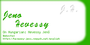jeno hevessy business card